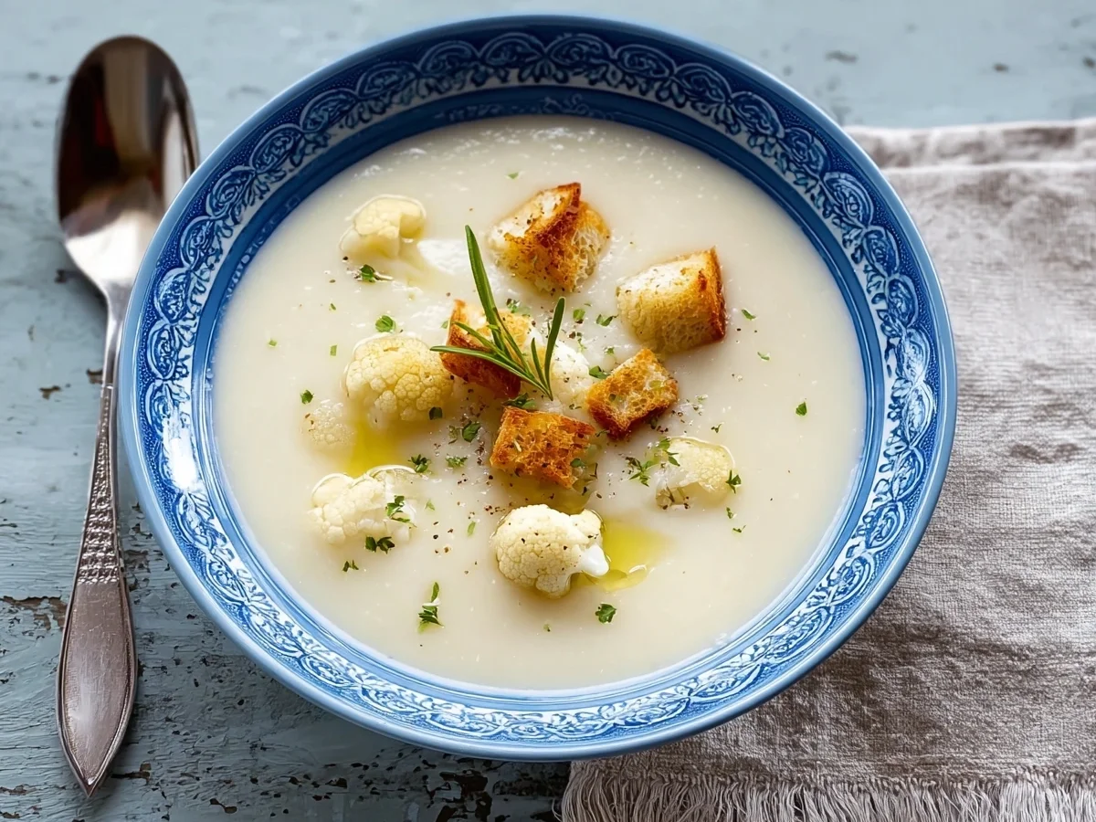 Blitz-Blumenkohlsuppe mit Croûtons: Schnell & Lecker - Bild 1