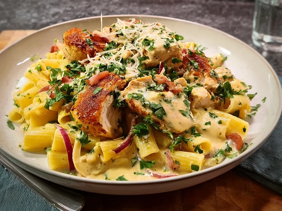 Brathähnchen-Nudeln mit Blitzsoße: Schnell & Lecker Gericht - Bild 1