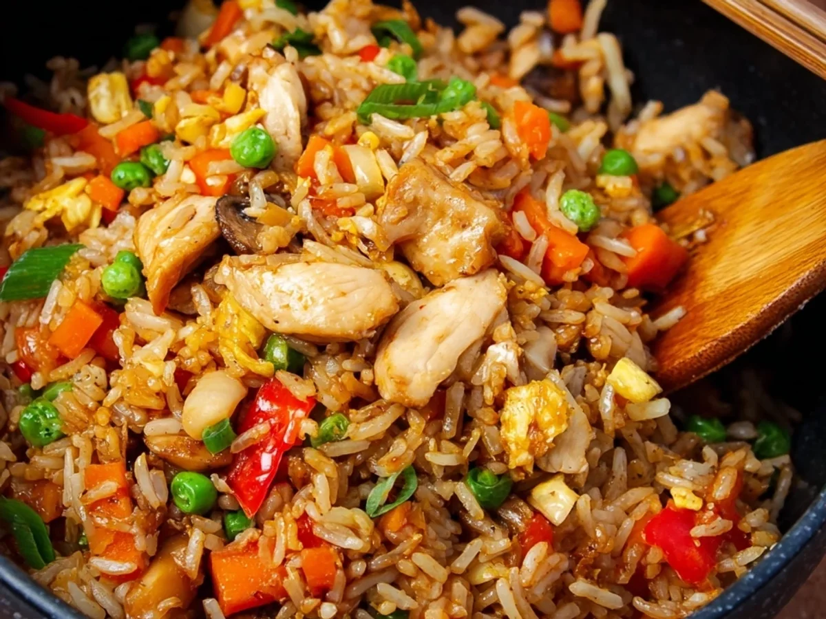Chinesischer Gebratener Reis mit Hähnchen Rezept - Bild 2