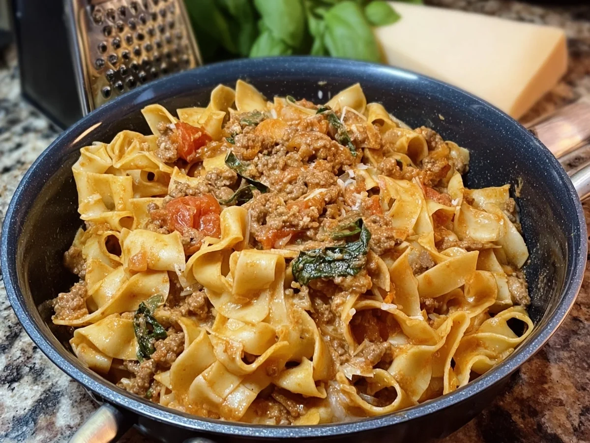 Cremige Bandnudeln mit Hackfleischsauce: Familienrezept - Bild 2