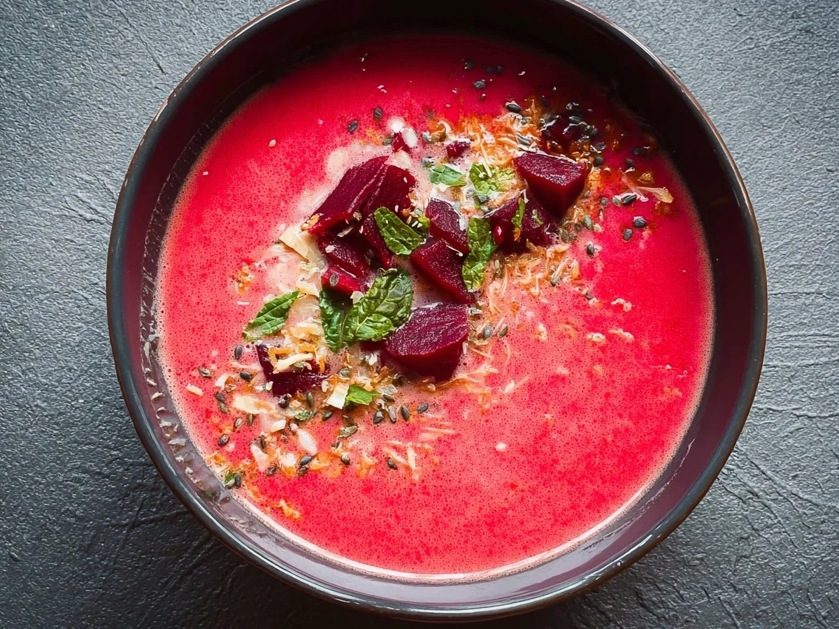 Cremige Rote-Bete-Suppe: Vegan, gesund & farbenfroh - Bild 1