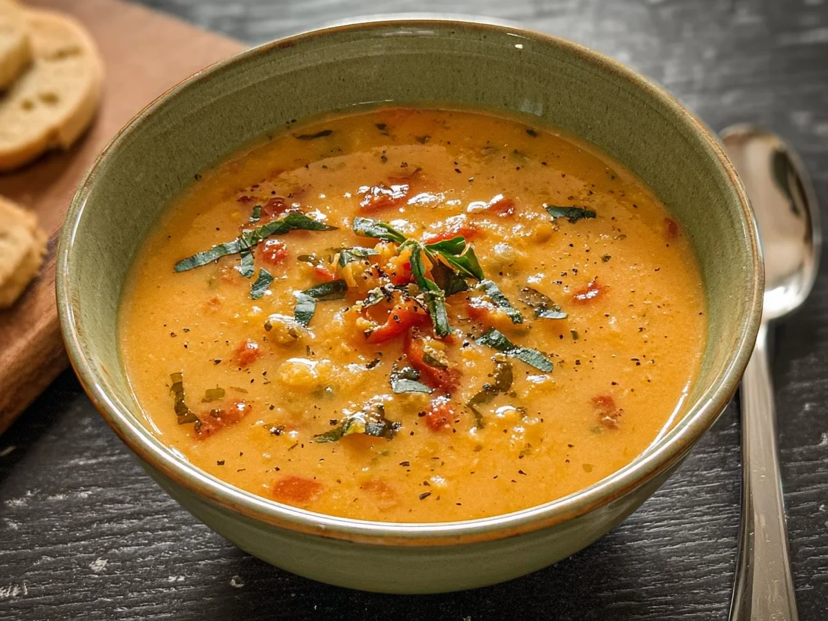 Cremige Rote Linsen Paprika Suppe - Bild 2