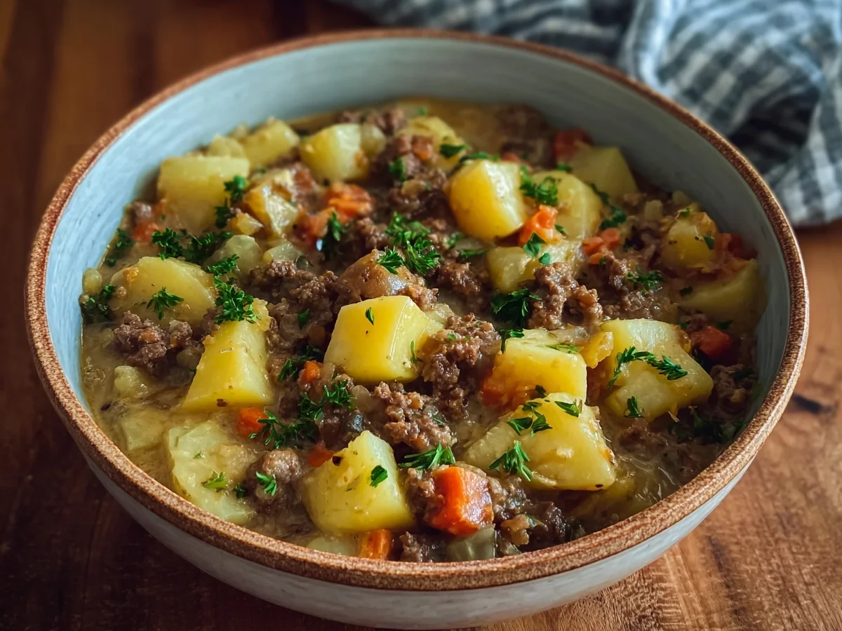 Cremiger Hack-Kartoffel-Kohlrabi-Eintopf Rezept - Bild 1