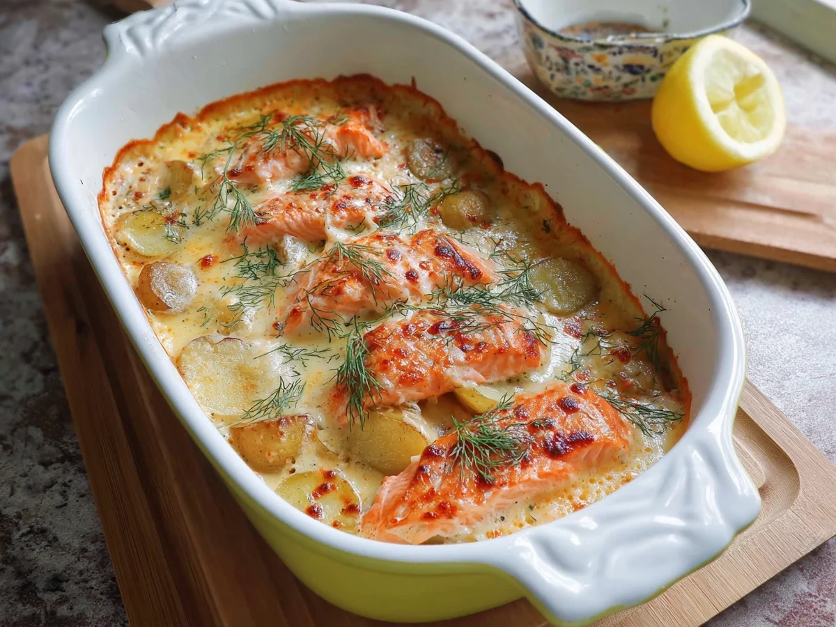 Cremiges Lachs-Sahne-Gratin: Schnell zubereitet - Bild 1