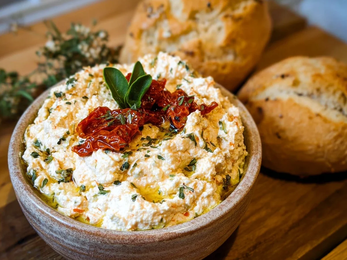 Feta-Quark-Dip mit getrockneten Tomaten: Schnell & einfach - Bild 1