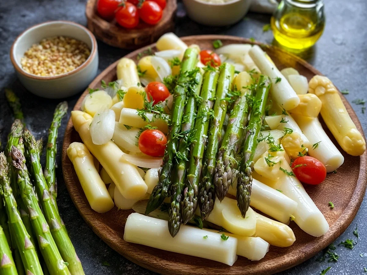 Frischer Spargelsalat mit grünem & weißem Spargel - Bild 1