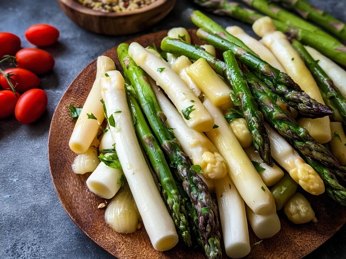 Frischer Spargelsalat mit grünem & weißem Spargel - Bild 2