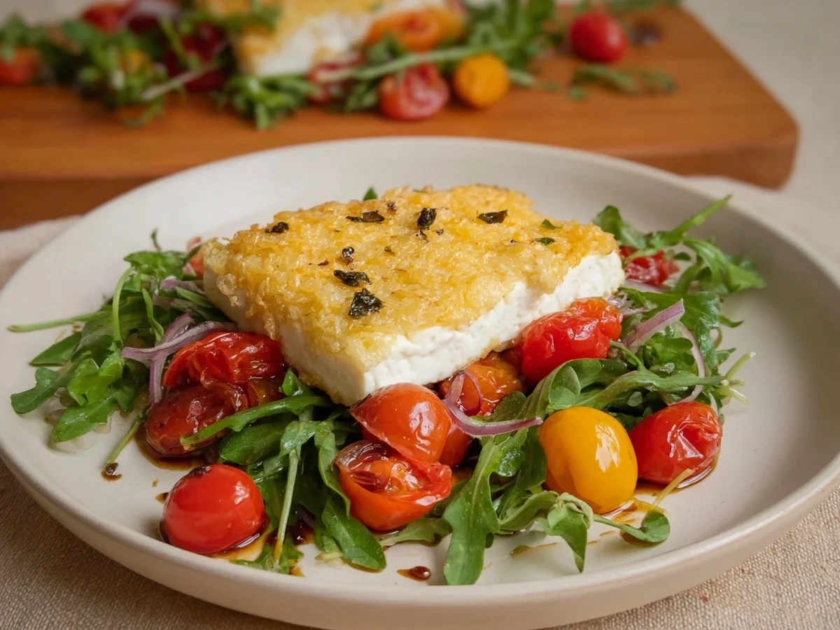 Gebackener Feta auf Rucolasalat: Einfaches & Leckeres Rezept - Bild 1