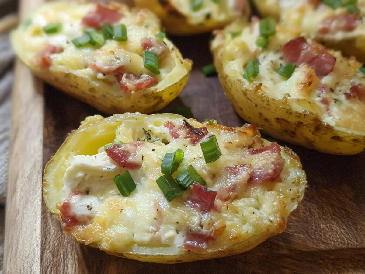 Gefüllte Kartoffeln Flammkuchen Art: Herzhaftes Familienrezept - Bild 1