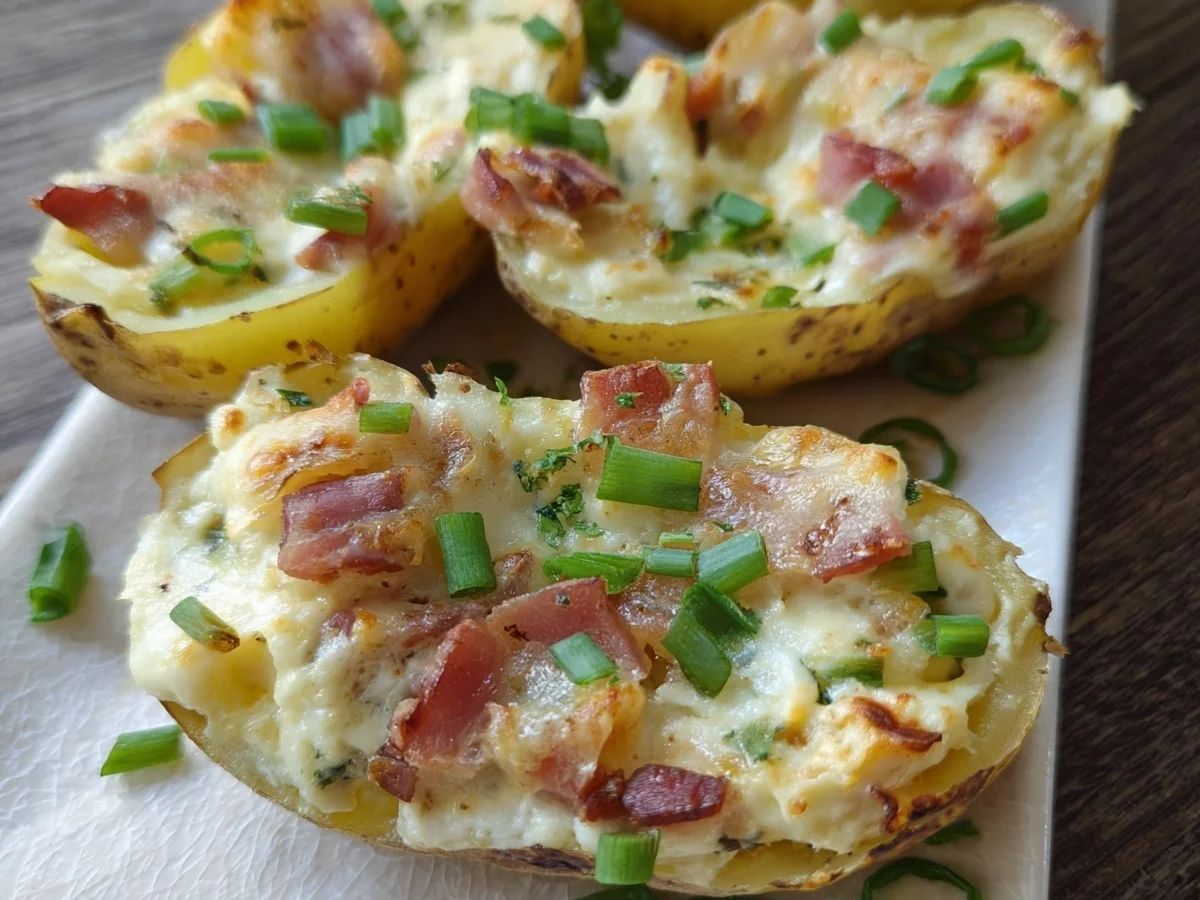 Gefüllte Kartoffeln Flammkuchen Art: Herzhaftes Familienrezept - Bild 2
