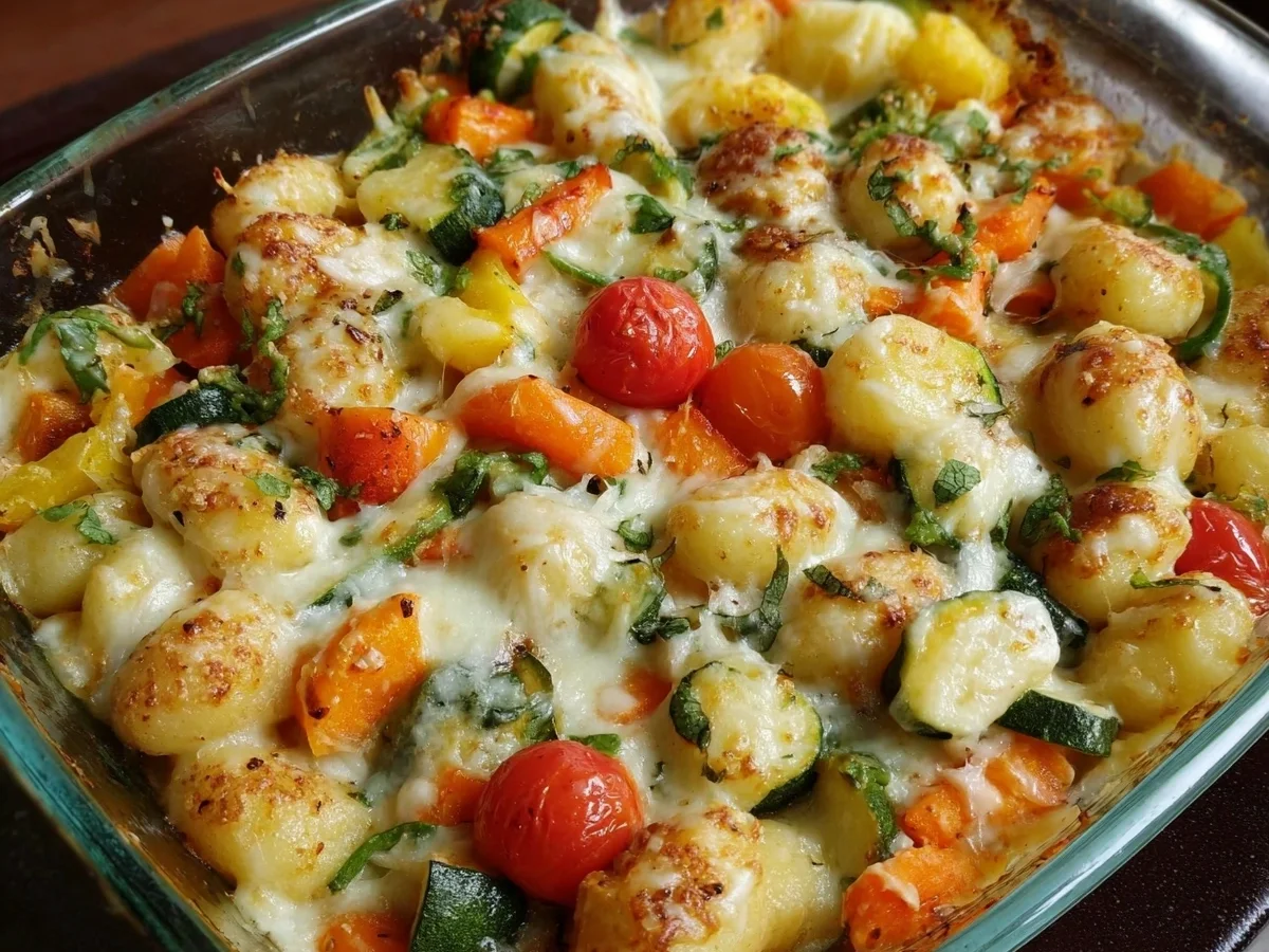 Gesunder Gnocchi-Auflauf mit buntem Gemüse in 35 Minuten - Bild 1
