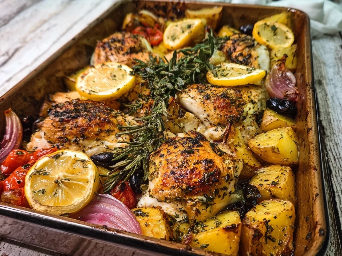 Griechisches Huhn vom Blech: Schnell & einfach in 45 Min. - Bild 1