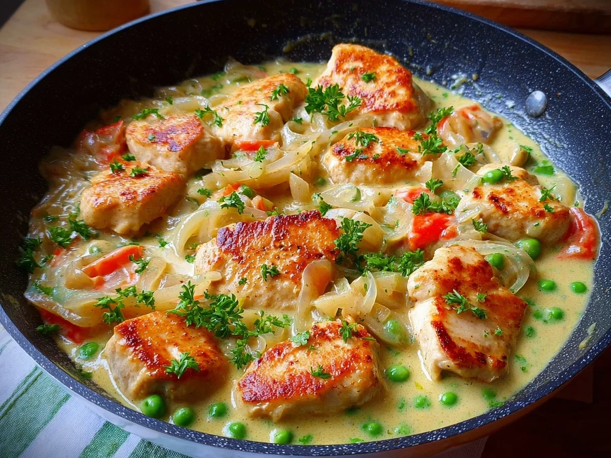 Hähnchenpfanne mit Senfsauce: Schnell & Familienfreundlich - Bild 1