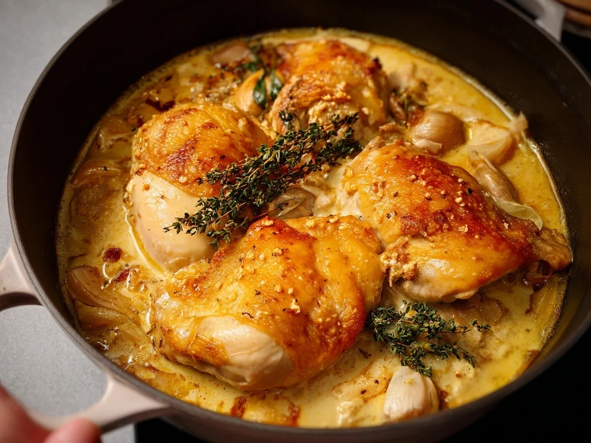 Huhn in Milch geschmort: Zart & aromatisch - Bild 2
