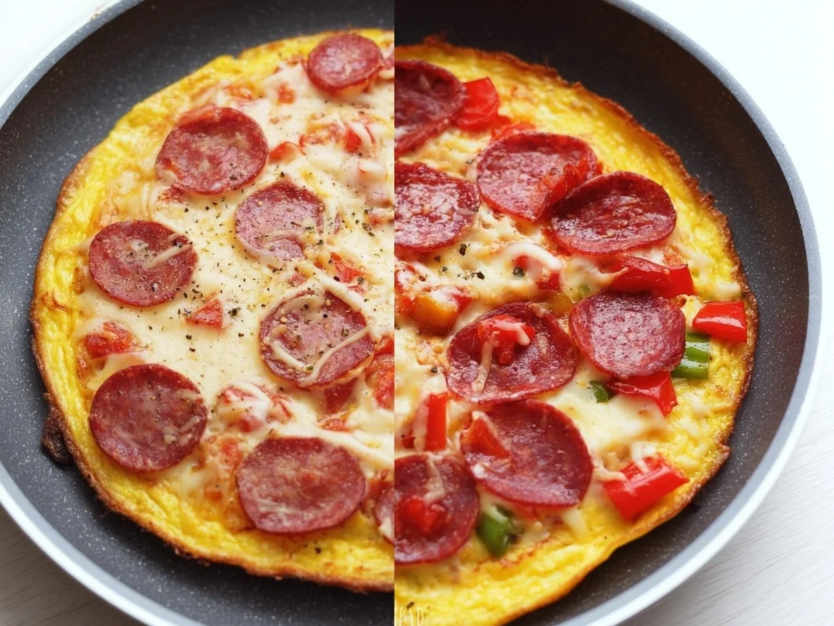 Keto Pizza-Omelette: Einfaches Low Carb Frühstück - Bild 2