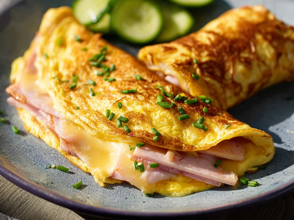 Keto Puten-Schinken-Käse-Omelette: Low Carb Frühstück - Bild 2