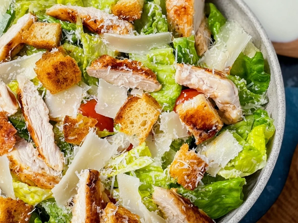 Klassischer Caesar Salat mit Hähnchen - Bild 1