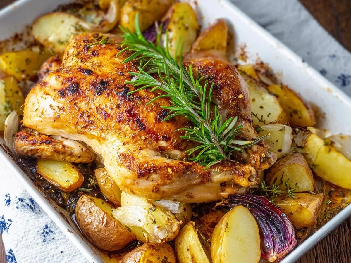 Knuspriges Ofenhähnchen mit Kartoffeln Familiengericht - Bild 2