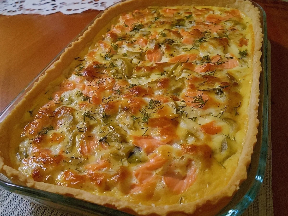 Lachs-Quiche: Einfaches Fischgericht für Ofen & Party - Bild 1