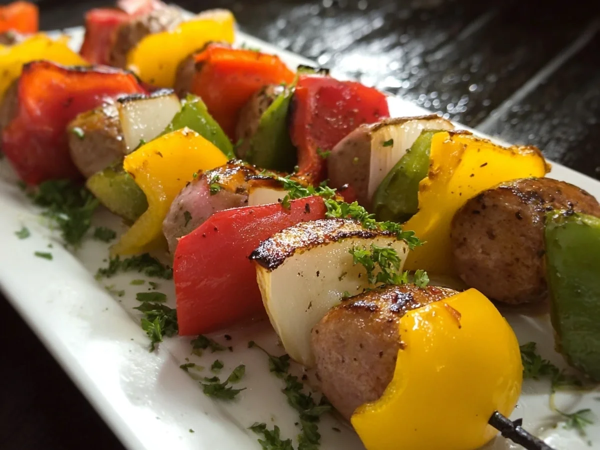 Lammwürstchen-Paprika-Spieße: Schnell & Lecker zubereitet - Bild 1