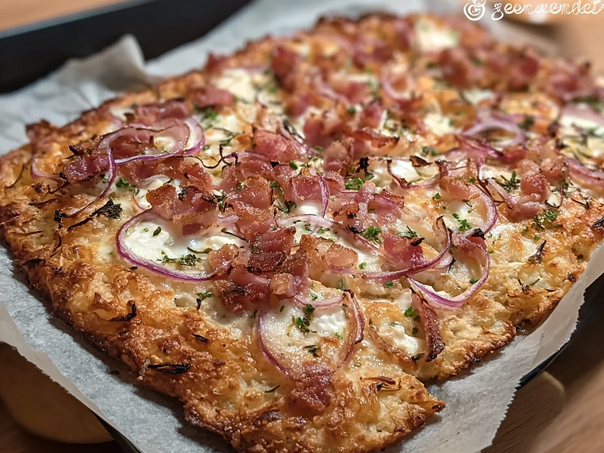 Low-Carb Flammkuchen Blitzrezept: Schnell & Lecker - Bild 1