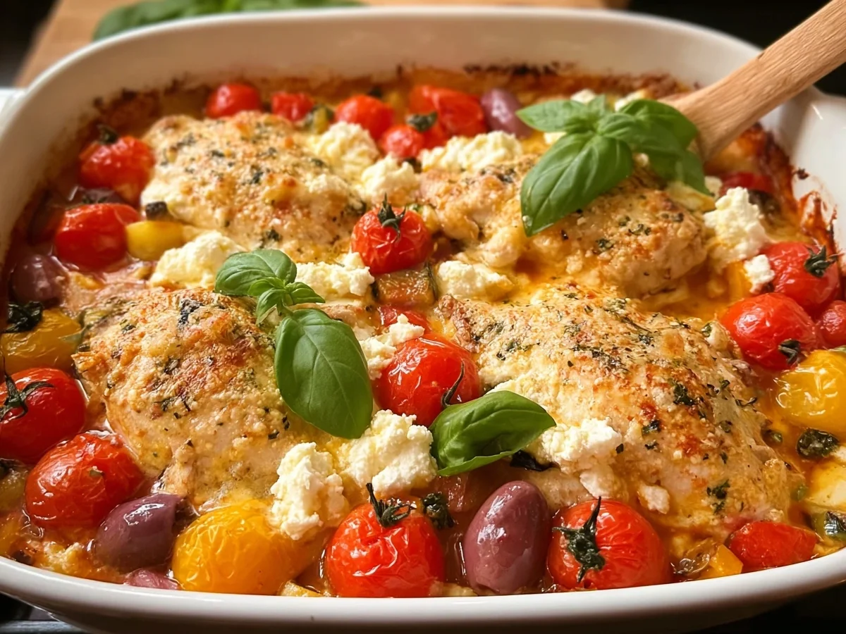Low Carb Hähnchen-Feta Auflauf: Saftig & Mediterran - Bild 2