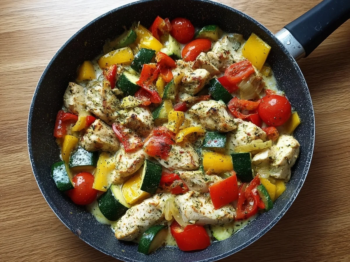 Low Carb Hähnchen-Gemüse-Pfanne: Schnell & Gesund - Bild 1
