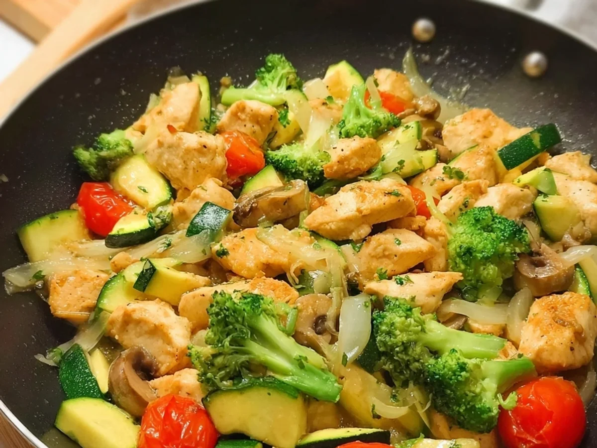 Low Carb Hähnchenpfanne mit Gemüse: Schnell & Gesund - Bild 1