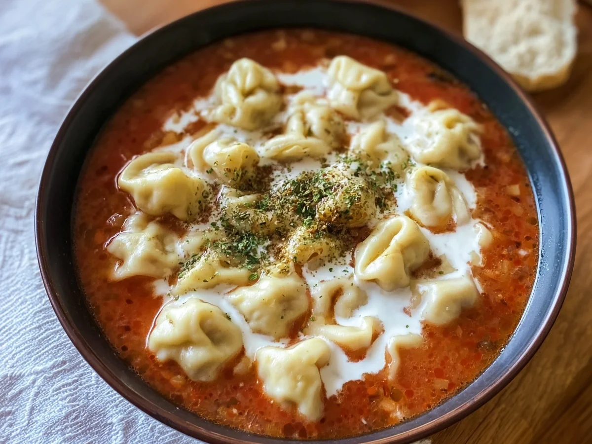 Manti Suppe Rezept: Traditionelle Yüksük Corbasi - Bild 1