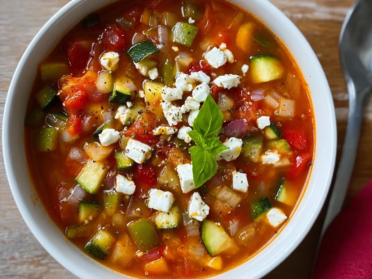Schnelle Ratatouille-Suppe mit Feta Leicht & Lecker - Bild 1