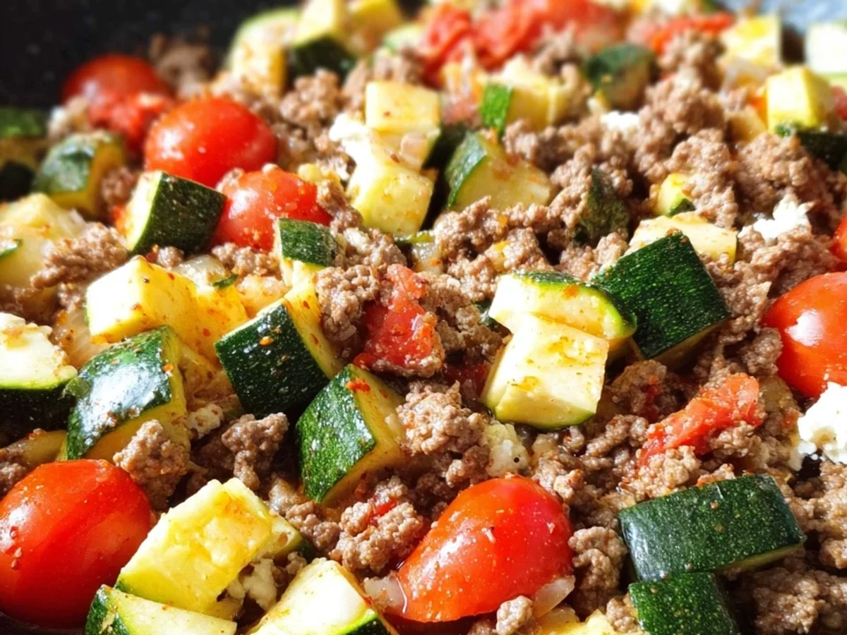 Schnelle Zucchini Hackfleisch Pfanne: Einfach & Lecker - Bild 1