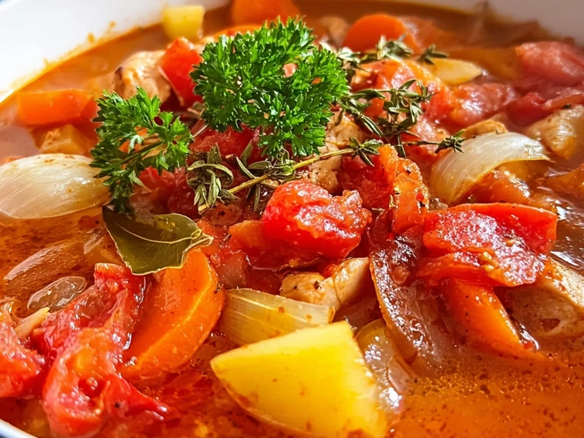 Schneller Hühnereintopf mit Tomaten: Einfach & Lecker - Bild 1