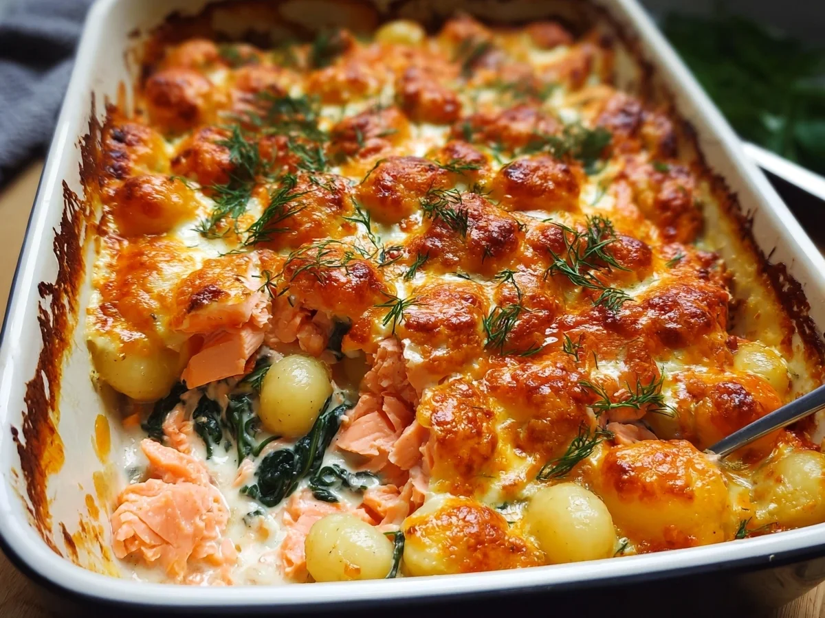 Schnelles Lachs-Sahne-Gratin mit Gnocchi: Einfach & Lecker - Bild 1