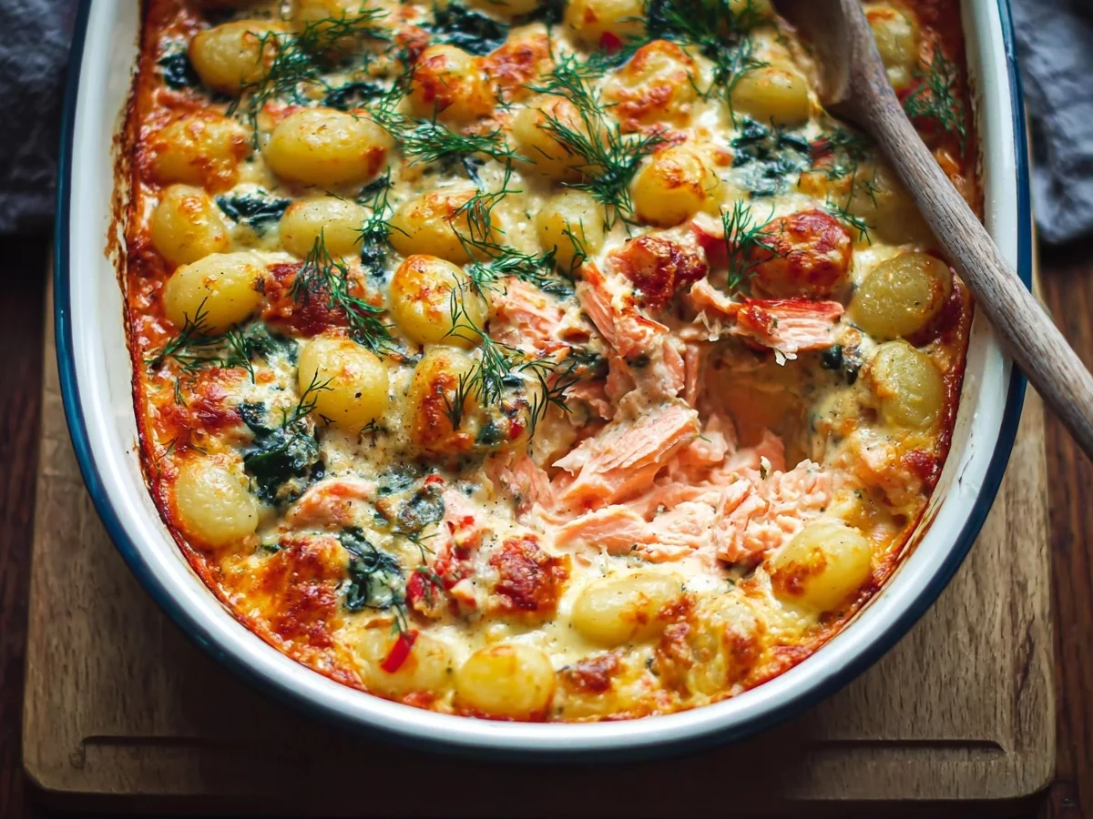Schnelles Lachs-Sahne-Gratin mit Gnocchi: Einfach & Lecker - Bild 2