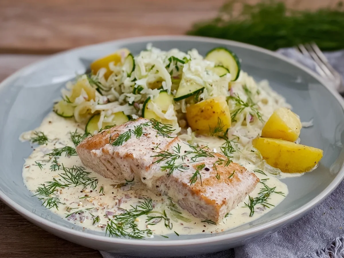 Schnelles Seelachsfilet in Meerettichsahne - Bild 2