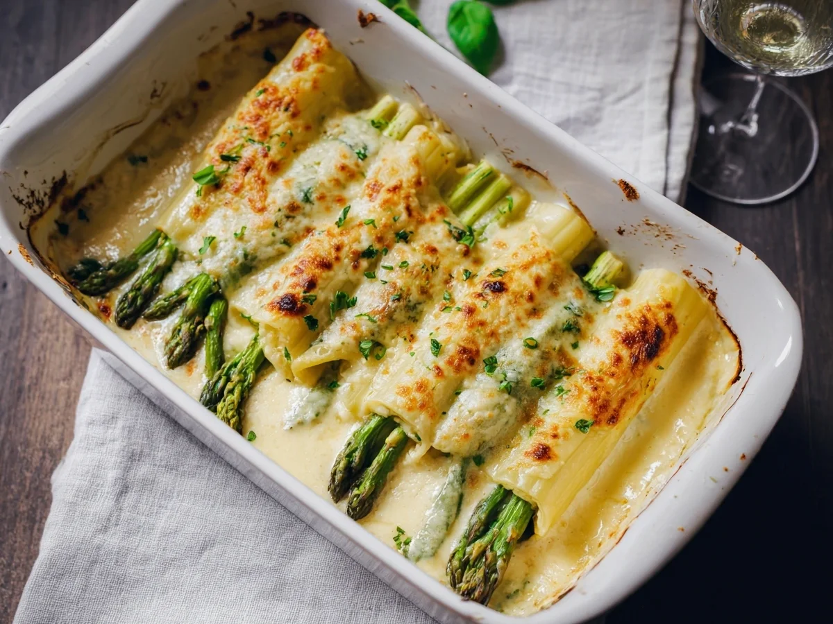 Spargel Cannelloni Rezept: Cremiges Ofengericht - Bild 1