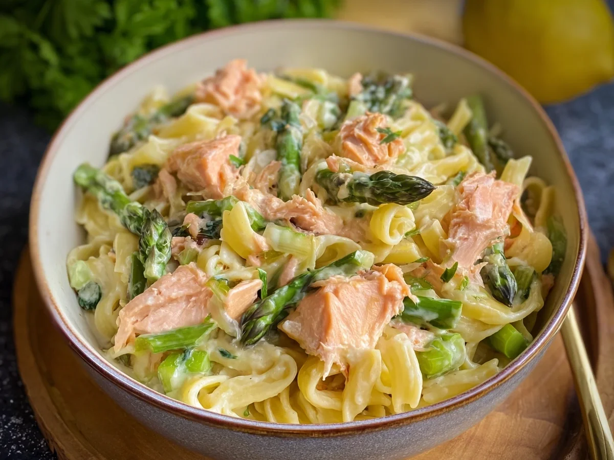 Spargel Lachs Pasta Ofenrezept: Schnell & Lecker - Bild 1