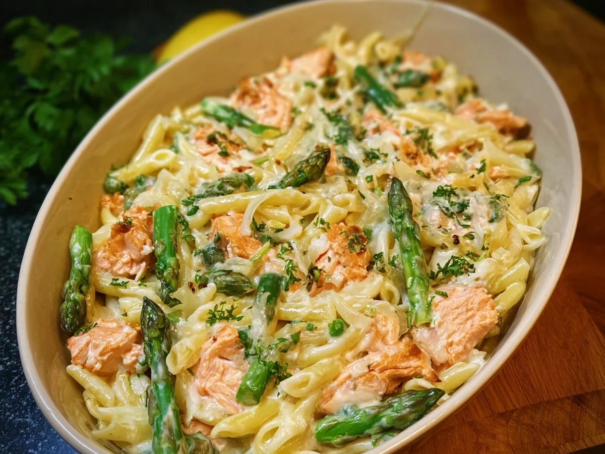 Spargel Lachs Pasta Ofenrezept: Schnell & Lecker - Bild 2