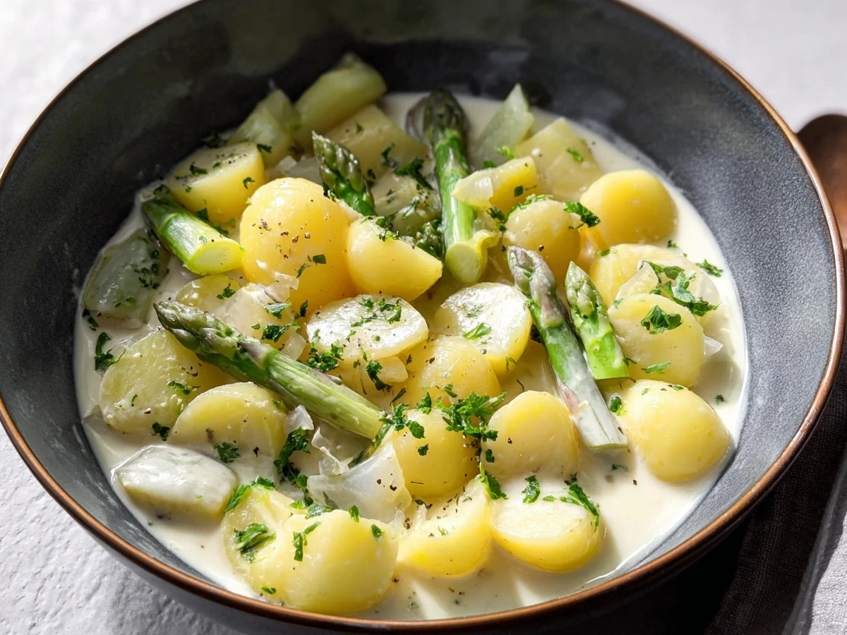 Spargelragout mit Kartoffeln: Leichtes Frühlingsrezept - Bild 1