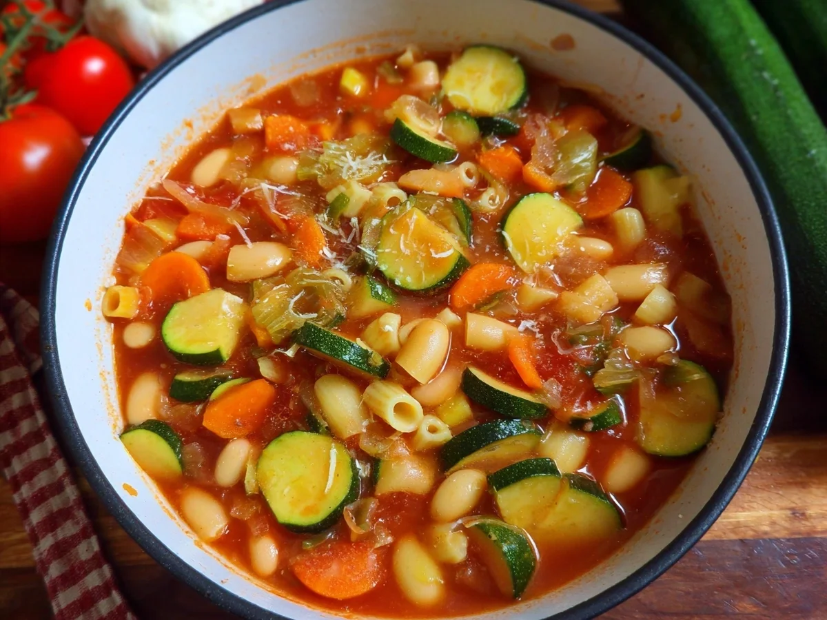 Vegetarische Minestrone: Klassische italienische Gemüsesuppe - Bild 2