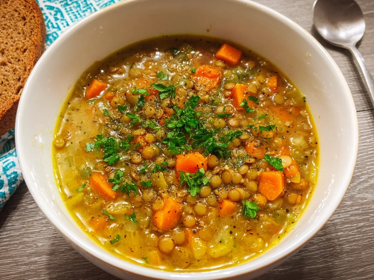 Wärmende Linsensuppe mit Karotten & Ingwer - Bild 1
