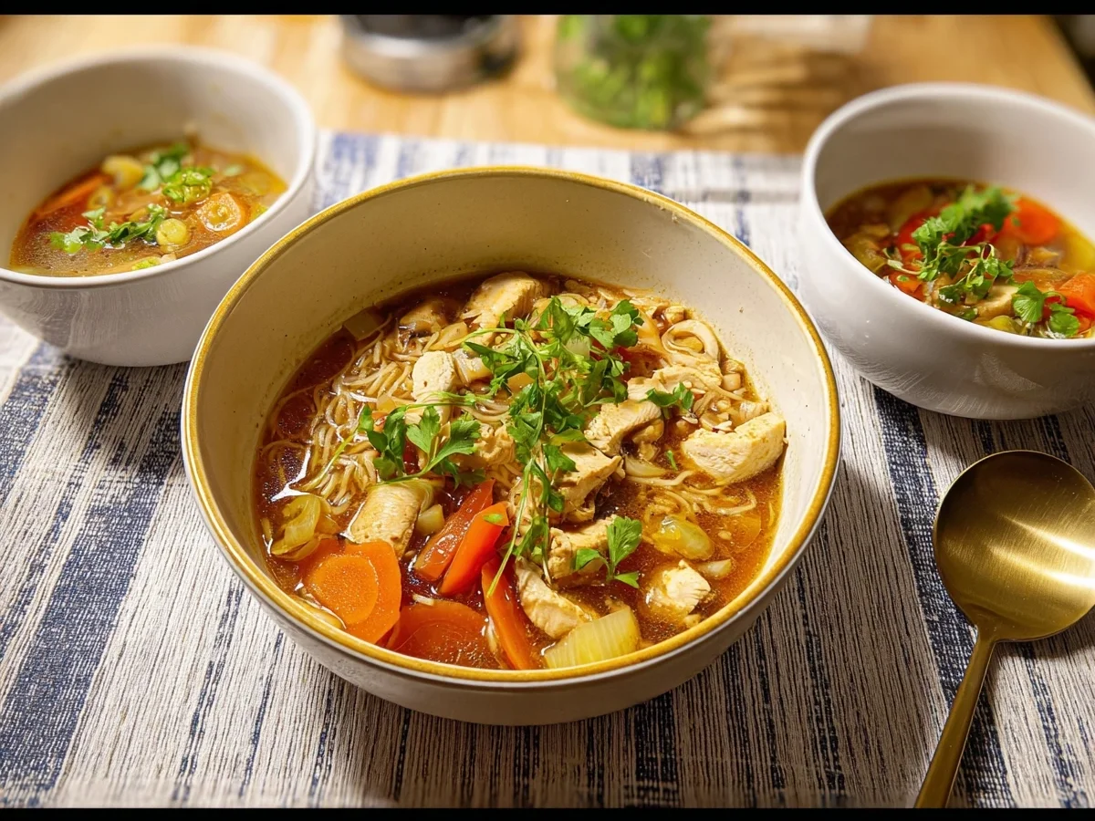 Aromatische Asia Suppe mit Huhn und Gemüse - Beitragsbild