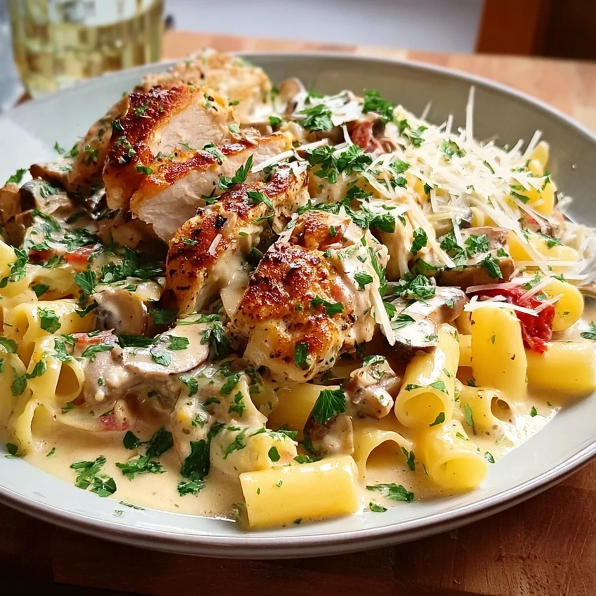 Brathähnchen-Nudeln mit Blitzsoße: Schnell & Lecker Gericht