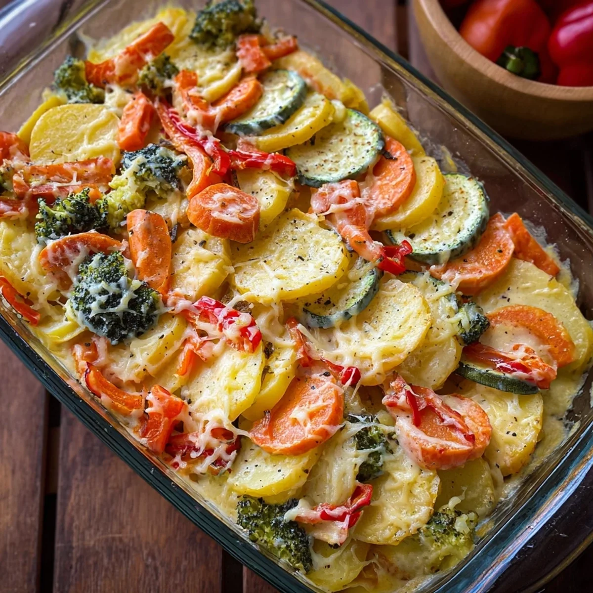 Bunter Gemüseauflauf mit Kartoffeln: Einfach & Lecker