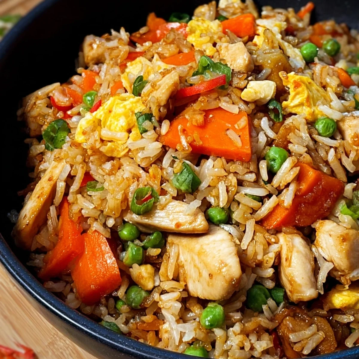 Chinesischer Gebratener Reis mit Hähnchen Rezept