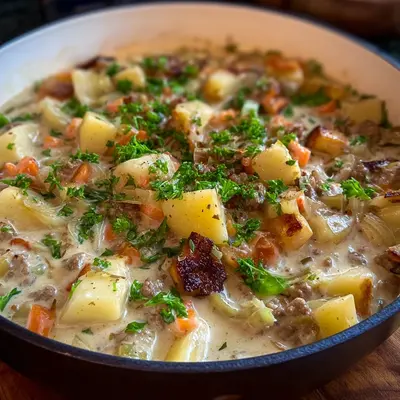 Cremiger Hack-Kartoffel-Kohlrabi-Eintopf Rezept