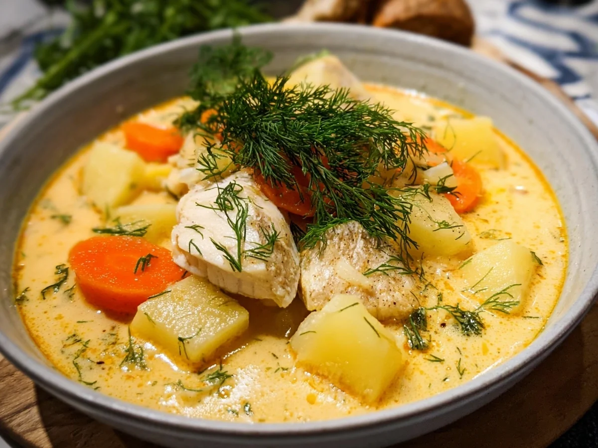 Einfache Cremige Fischsuppe: Schnell Zubereitet - Beitragsbild