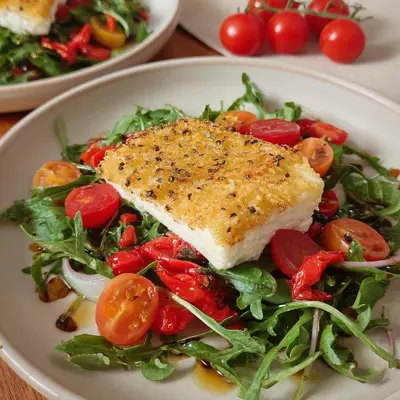 Gebackener Feta auf Rucolasalat: Einfaches & Leckeres Rezept