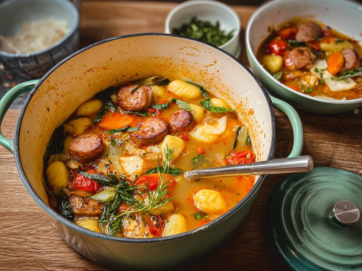Gnocchi Eintopf: Einfaches, herzhaftes Familienrezept - Beitragsbild