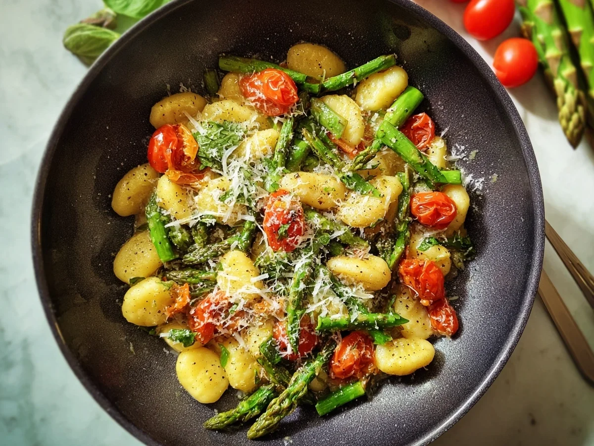 Gnocchi-Pfanne mit grünem Spargel: Schnell & Lecker - Beitragsbild